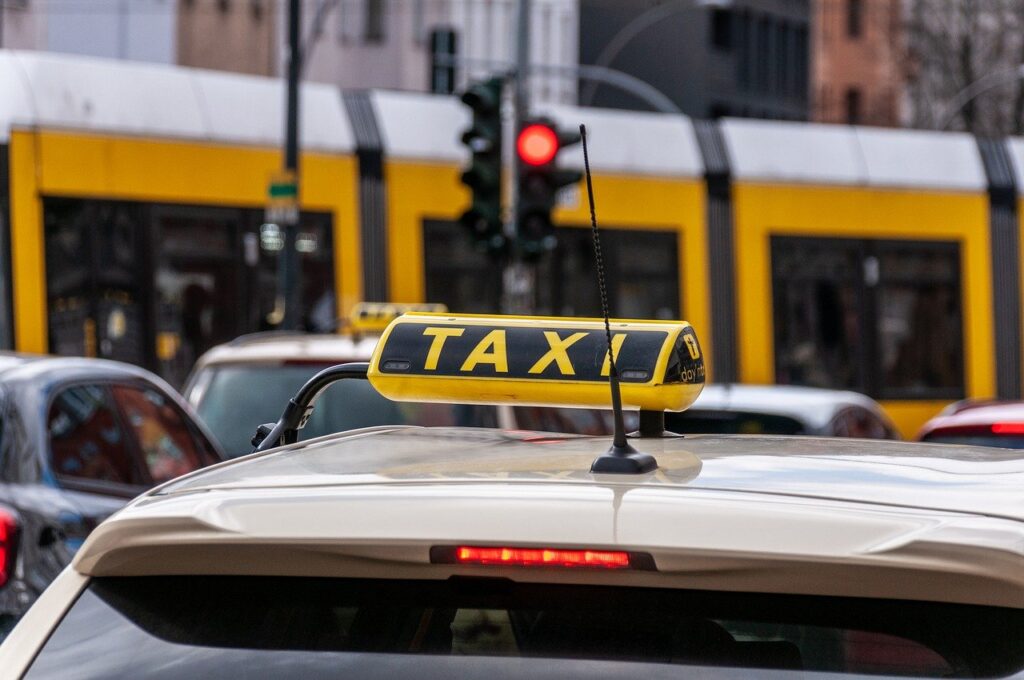 taxi, city, transport